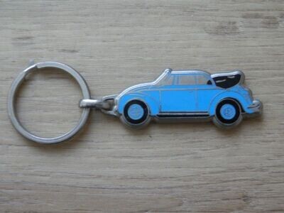 Sleutelhanger VW Kever Cabrio blauw