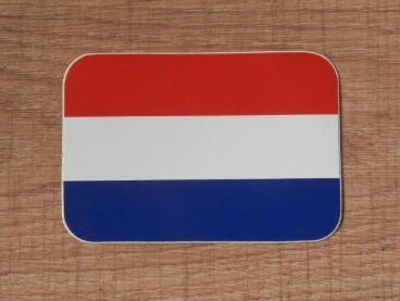 Sticker Nederlandse vlag afgerond