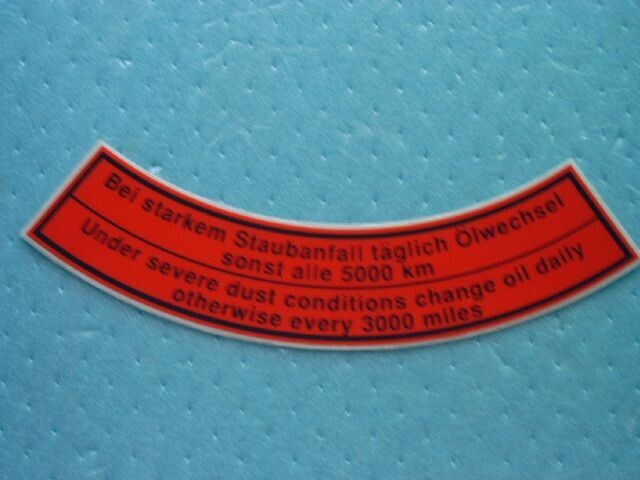 Sticker luchtfilter
