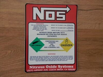 Sticker NOS systeem