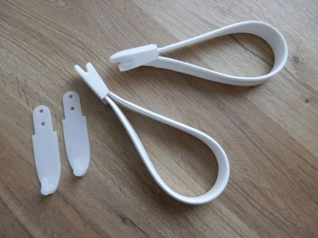 Handgreep / uitstaplussen, wit.