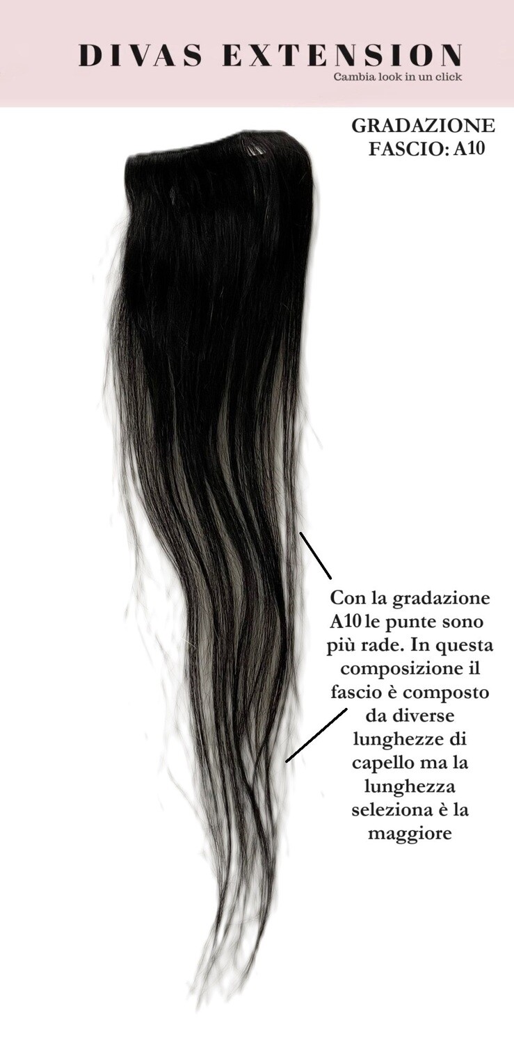 FASCIO 100% CAPELLO UMANO GRADAZIONE A10