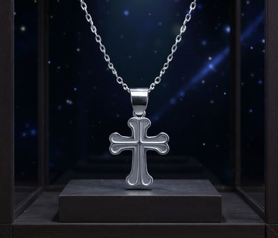 Hilandarski Krst -Serbian Orthodox Cross Pendant Sterling Silver