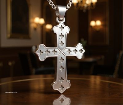 Krst Svetog Nikole -Serbian Orthodox Cross Pendant