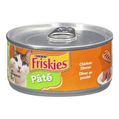 FRISKIES Nourriture humide pour chats au poulet, Pâté 156 g