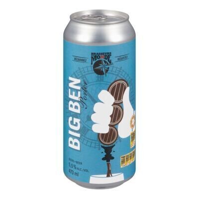 BRASSEURS DU MONDE Bière Big Ben de type Porter 473 ML - CANETTE 5.5%ALC