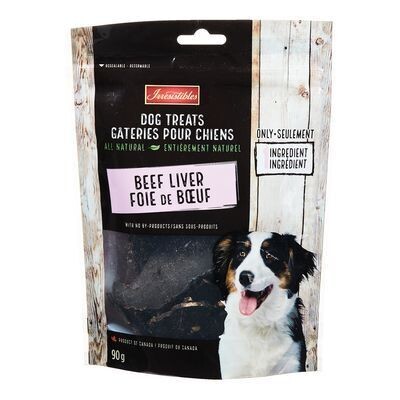 IRRESISTIBLES Gâteries pour chiens à saveur de foie de bœuf 90 G