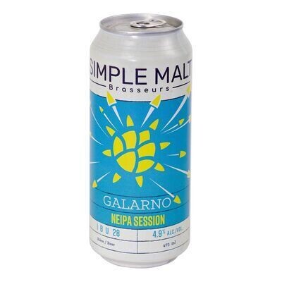 SIMPLE MALT BRASSEURS Bière Galarno de type NEIPA 473 ML - CANETTE 4.9%ALC