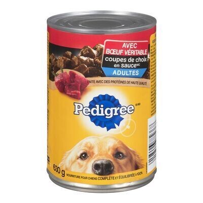 PEDIGREE Nourriture pour chiens Coupes de choix en sauce™ au bœuf véritable 630 G