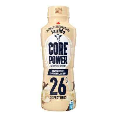 COCA COLA Lait frappé protéiné sans lactose à saveur de vanille, Core Power 414 ML