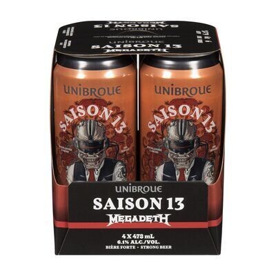 UNIBROUE Bière Saison 13 de type Belge 4X473 ML - CANETTES 6.1%ALC