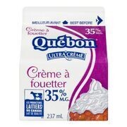 QUÉBON Crème à fouetter 35 %, Ultra&#39;crème 237 mL