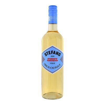 STEFANO Vin blanc biologique italien Pinot Grigio 750 ML - BOUTEILLE