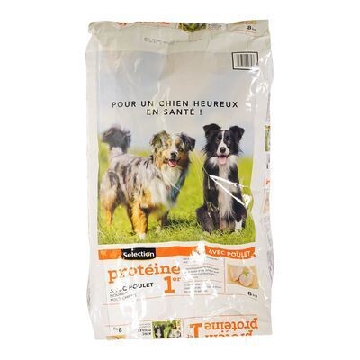 SELECTION Nourriture pour chiens avec poulet, Protéine 1 8 KG