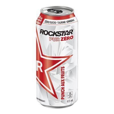ROCKSTAR Boisson énergisante sans sucre à saveur de punch aux fruits 473 ML