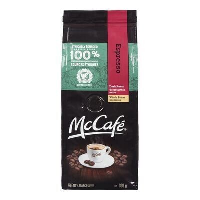 MCCAFÉ Café en grains espresso de torréfaction noire 300 G