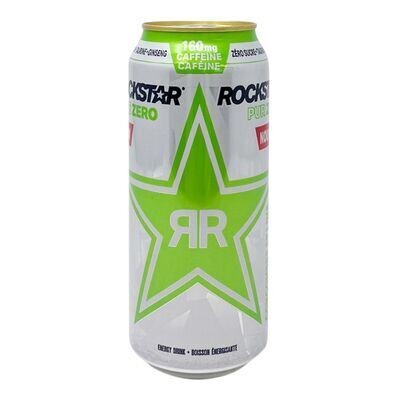 ROCKSTAR Boisson énergisante à saveur de concombre et de lime, Pure Zero 473 ML