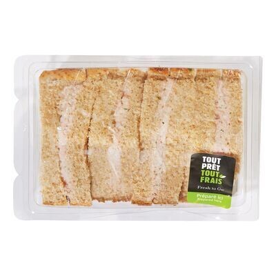 Sandwich au blé, tartinade et jambon 140 G