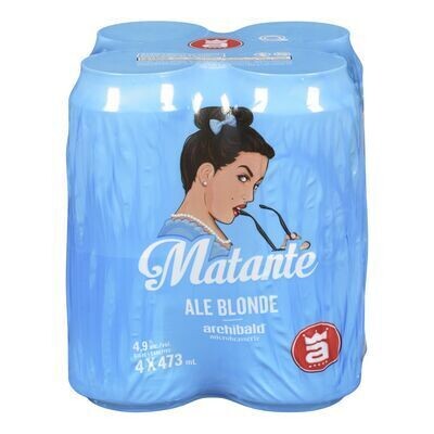 ARCHIBALD Bière Matante® blonde de type Ale 4X473 ML - CANETTES 4.9%ALC
