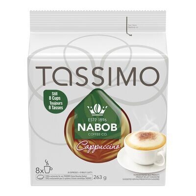 NABOB Dosettes T DISCs de café Cappuccino, Tassimo 8 UN