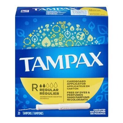 TAMPAX Tampons réguliers avec applicateur en carton 20 UN