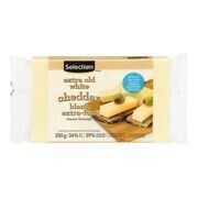 SELECTION Fromage cheddar blanc extra-fort 250 g