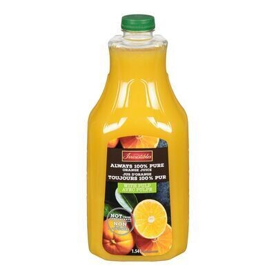 IRRESISTIBLES Jus d'orange pur à 100 % avec pulpe 1,54 L