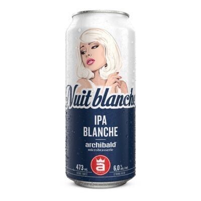 ARCHIBALD MICROBRASSERIE Bière Nuit Blanche de type IPA 473 ML - CANETTE 6.0%ALC