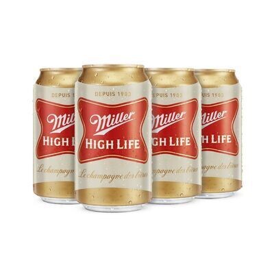 MILLER Bière légère de type lager, High Life 6X355 ML - CANETTES