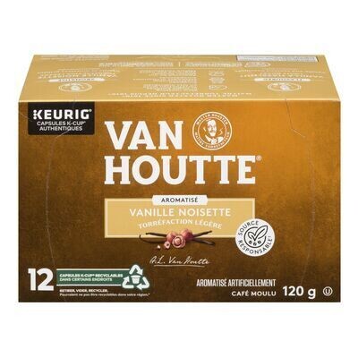 VAN HOUTTE Dosettes K-Cup® de café Vanille noisette 12 UN