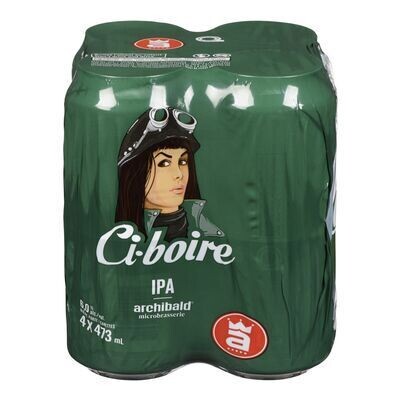 ARCHIBALD Bière Ciboire forte de type India Pale Ale 4X473 ML - CANETTES 6.0%ALC