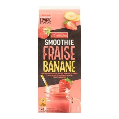 IRRESISTIBLES Frappé à saveur de fraise-banane 1,65 L