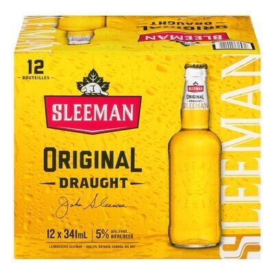 SLEEMAN Bière Original Draught de type Lager 12X341 ML - BOUTEILLES