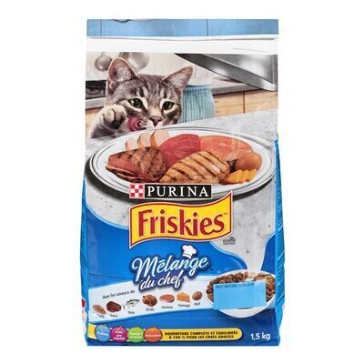 PURINA Nourriture pour chats Mélange du chef™ aux 7 saveurs, Friskies 1,5 KG