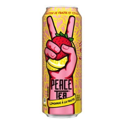 Thé glacé à saveur de fraise et citron, Peace Tea 695 ML