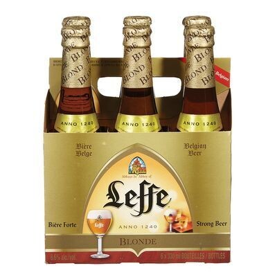 LEFFE Bière blonde belge forte 6X330 ML - BOUTEILLES 6.6%ALC