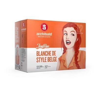 ARCHIBALD Bière Joufflue® blanche de blé 12X355 ML - CANETTES 4.2%ALC