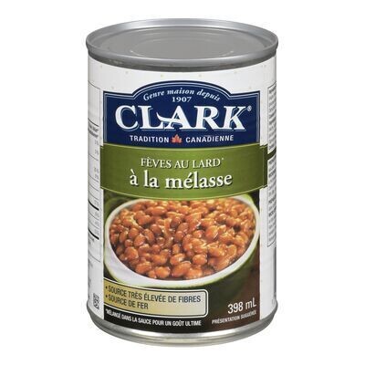 CLARK Fèves au lard à la mélasse 398 ML