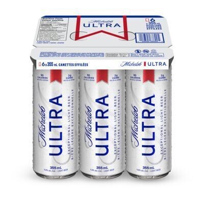 MICHELOB ULTRA Bière légère 6X355 ML - CANETTES