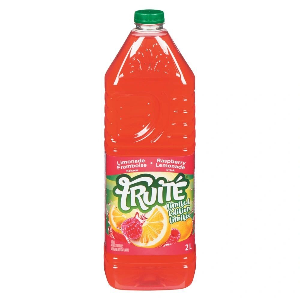 FRUITÉ Boisson à saveur de limonade et framboise 2 L