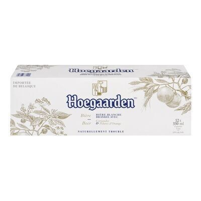 HOEGAARDEN Bière blanche belge 12X330 ML - CANETTES 4.9%ALC