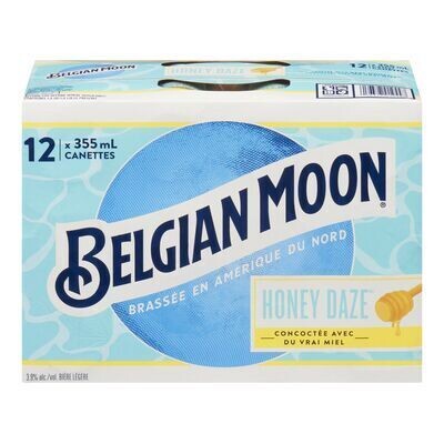BELGIAN MOON Bière de blé de type Ale belge à saveur de miel, Honey Daze 12X355 ML - CANETTES 3.9%ALC