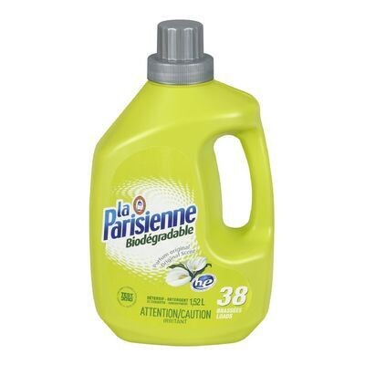 LA PARISIENNE Détergent à LESSIVE liquide au parfum original 38 BRASSÉES-1,52 L