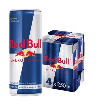 RED BULL Boisson énergisante 4X250 ML