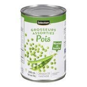 SELECTION Pois de grosseurs assorties 398 mL
