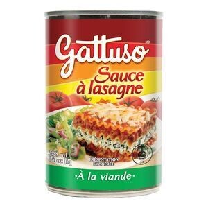 GATTUSO Sauce à lasagne à la viande 398 ML