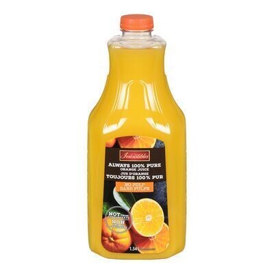 IRRESISTIBLES Jus d&#39;orange pur à 100 % sans pulpe 1,54 L
