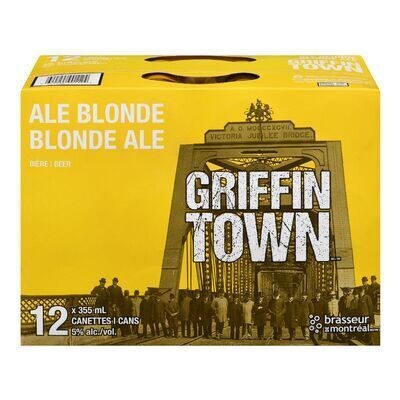 BRASSEUR DE MONTRÉAL Bière blonde Griffintown de type Ale, Griffintown 12X355 ML - CANETTES 5.0%ALC