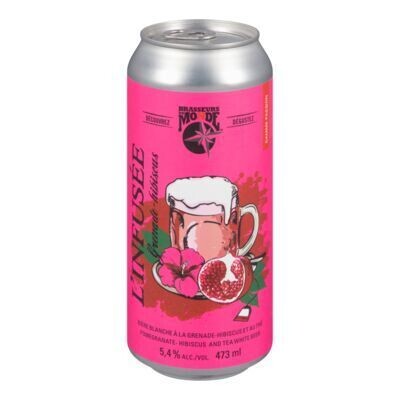 BRASSEURS DU MONDE Bière L&#39;infusée à la grenade et hibiscus 473 ML - CANETTE 5.4%ALC