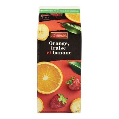 IRRESISTIBLES Jus d&#39;orange, fraise et banane 1,65 L